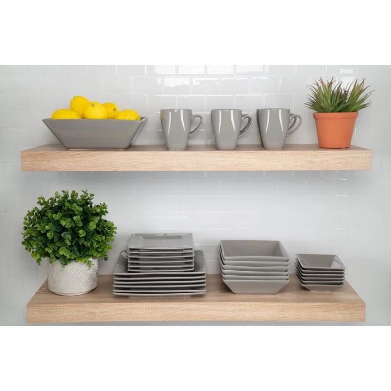 Ten Strawberry Street Nova Square Stoneware 38 Piece Dinnerware Set, Service for 6