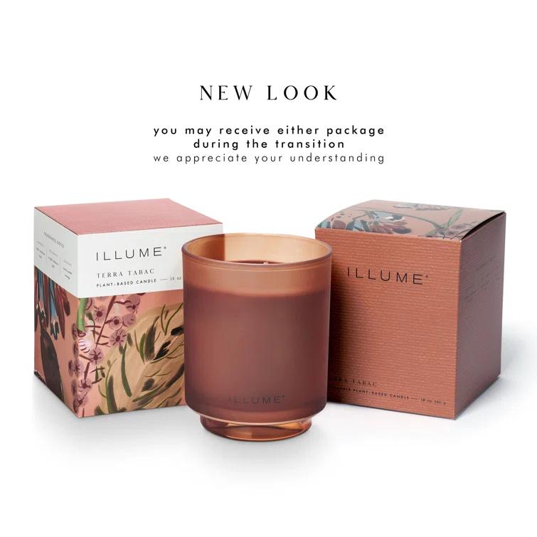 ILLUME Beautifully Done Essentials Terra Tabac Statement Glass Scented Candle