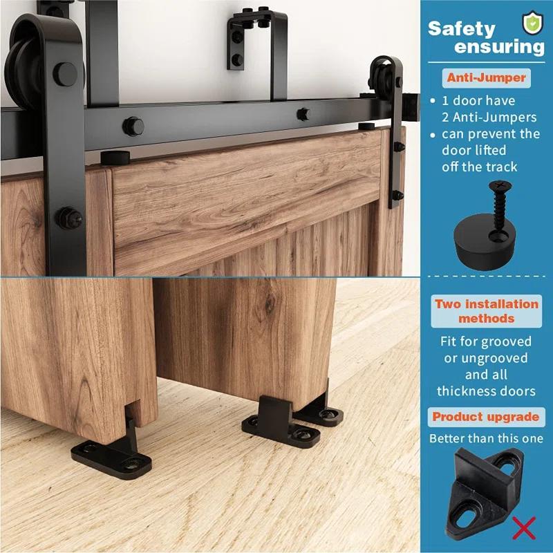 Lazio Sliding Standard Double Barn Door Hardware Kit