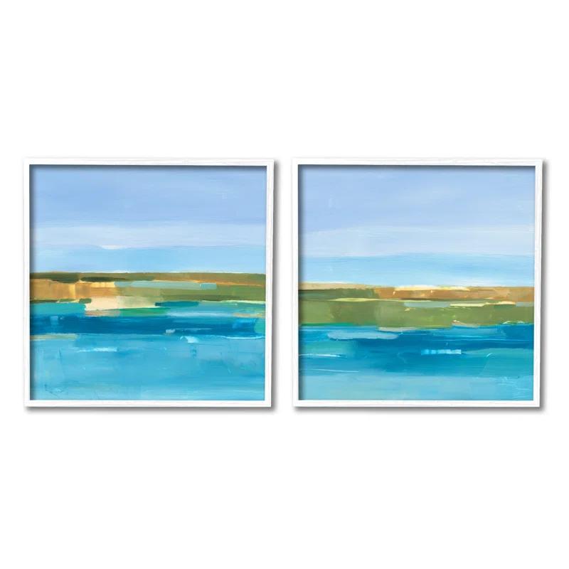 Stupell Industries A2-600-Giclee " Abstract Ocean " by Ethan Harper 2 - Pieces Painting Print