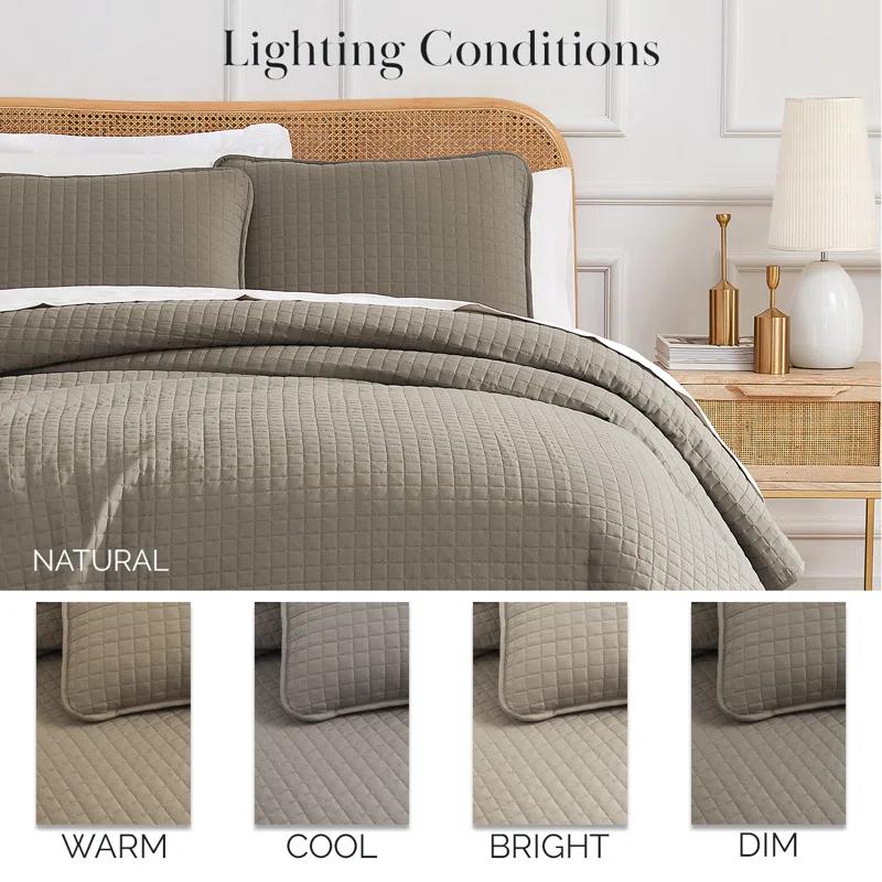 SouthShore Fine Linens Vilano Springs ® Oversized, Light-Weight Hotel Quality Quilt Set with Matching Shams