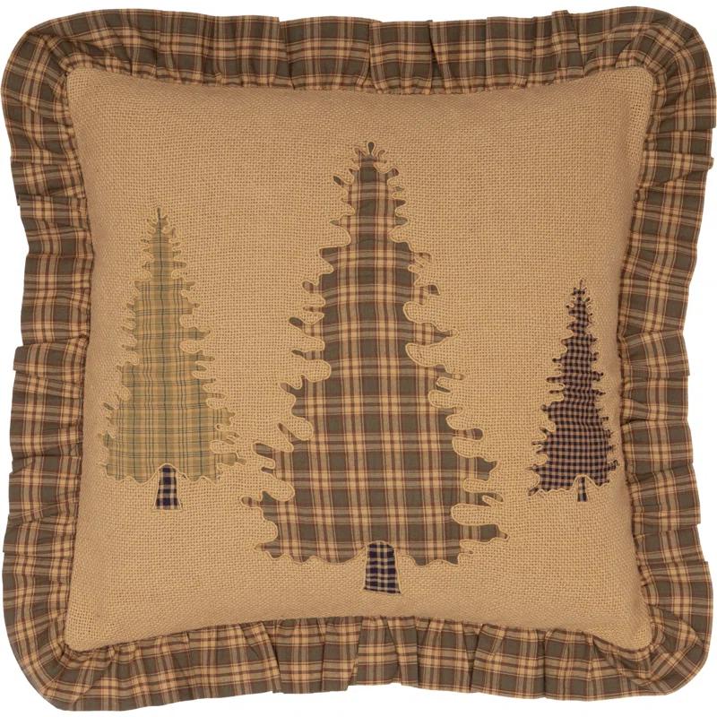 Cedar Ridge Buttons Cotton Reversible Throw Pillow