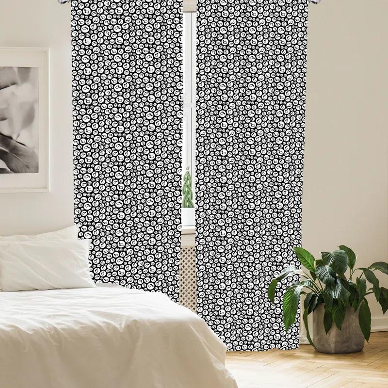 Ambesonne Semi-Sheer Rod Pocket Sliding Panel (Set of 2)