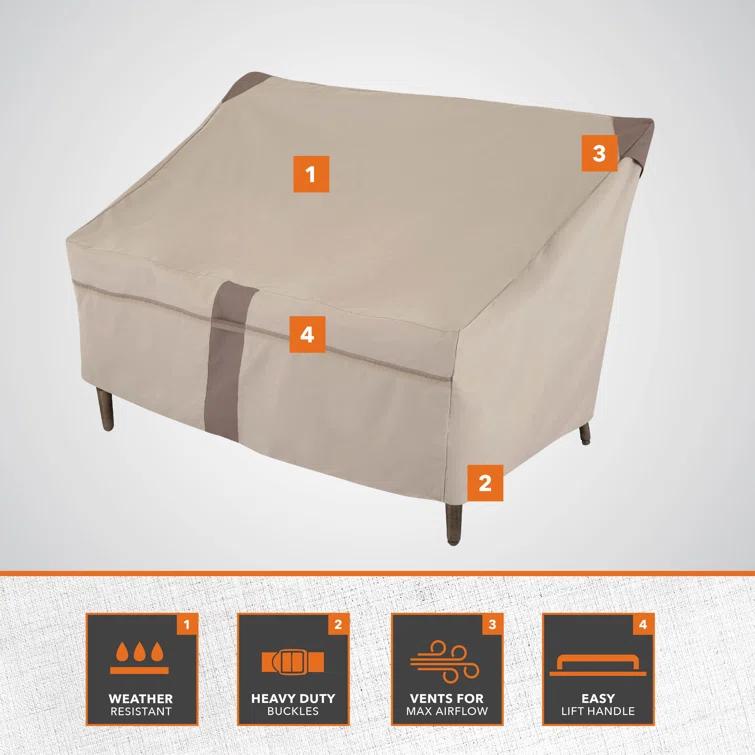 Modern Leisure Modern Leisure Monterey Patio Swivel Lounge Chair Cover, 2-Pack, 37.5"L x 39.25"W x 38.5"H, Beige (Set of 2)