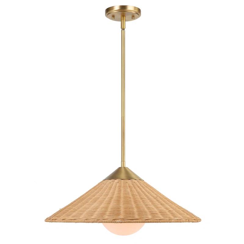 Vonetta Single Light Rattan Pendant