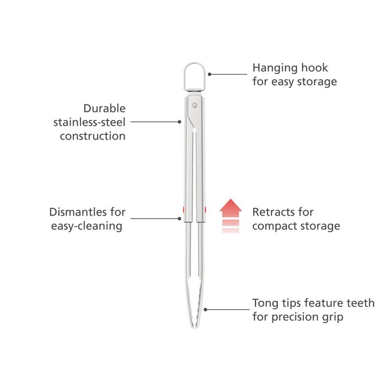Joseph Joseph Joseph Joseph GrillOut BBQ Tongs with Retractable Head