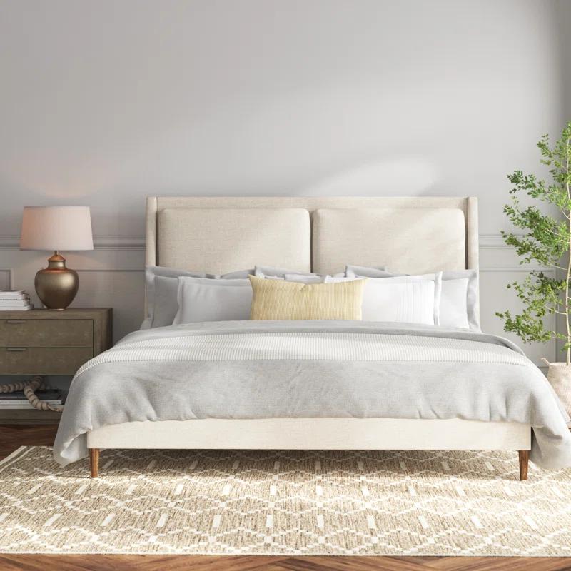 Rexford Platform Bed - Cream / King