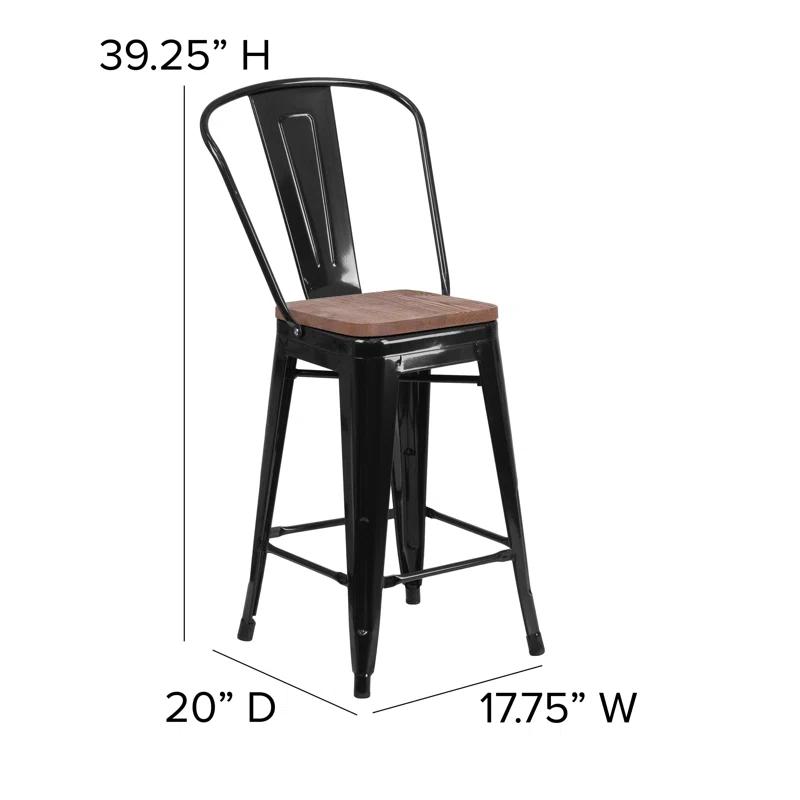 Flash Furniture Steel Outdoor Stool