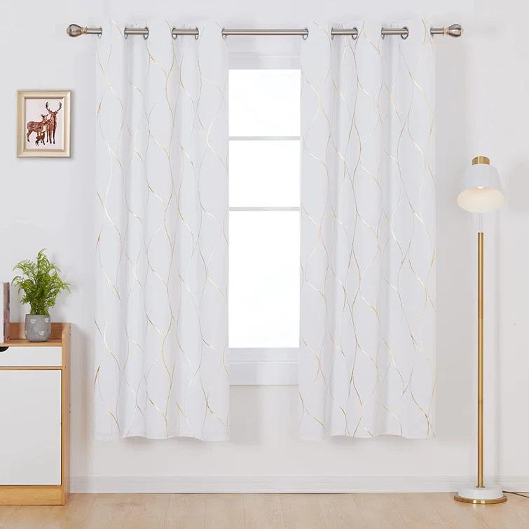 Everly Quinn Boulus Polyester Room Darkening Curtain Pair