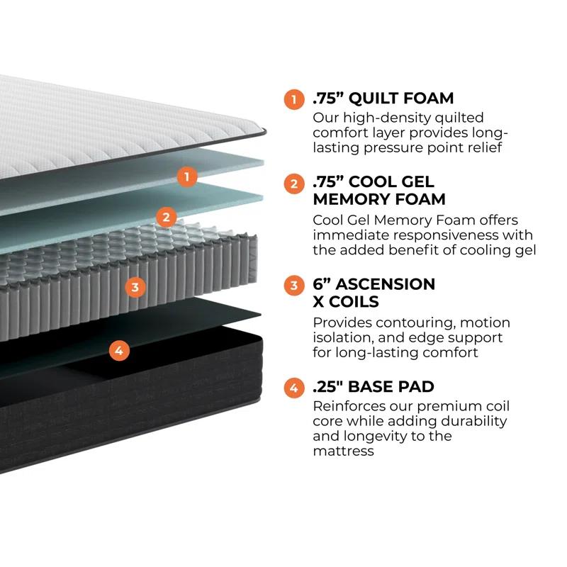 Brooklyn Bedding Brooklyn Bedding Select Gel Memory Foam Hybrid Mattress
