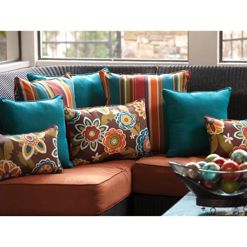 Pillow Perfect Rave Indoor/Outdoor Reversible Throw Pillow (Set of 2)