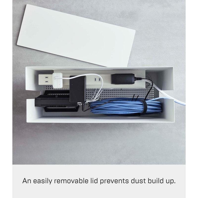 Tower Yamazaki Home Rolling Cable Management Cord Power Strip/Surge Protector Storage Organizer