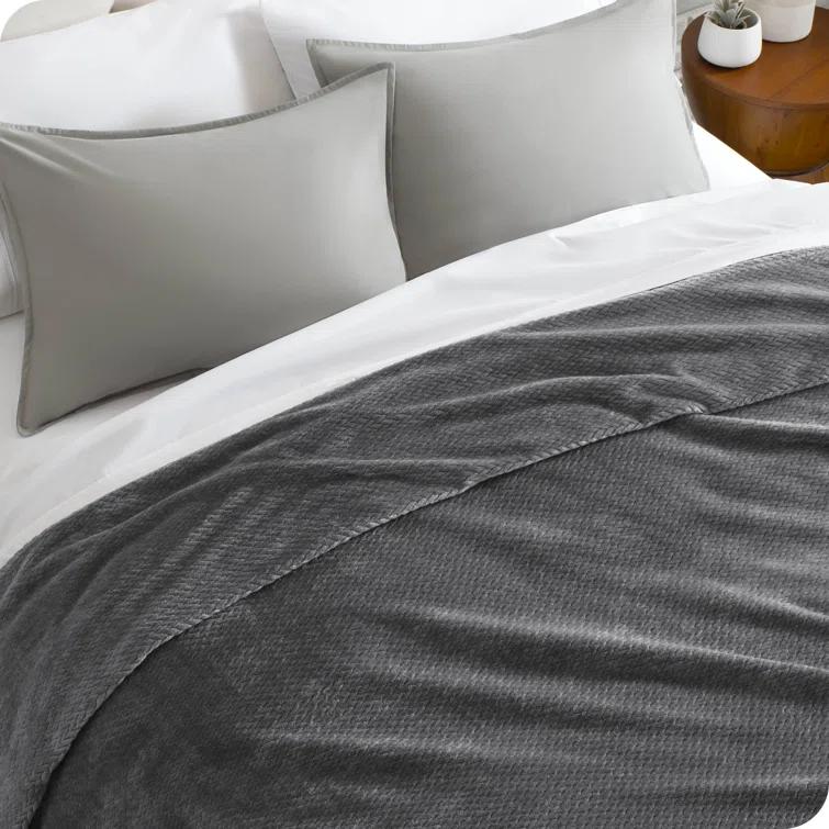 Bare Home Textured Microplush Blanket & Reviews | Wayfair