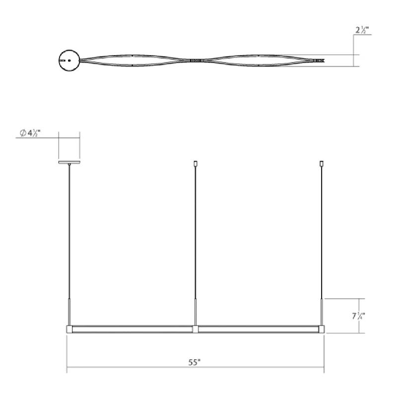 Ola 2 - Light LED Kitchen Island Pendant