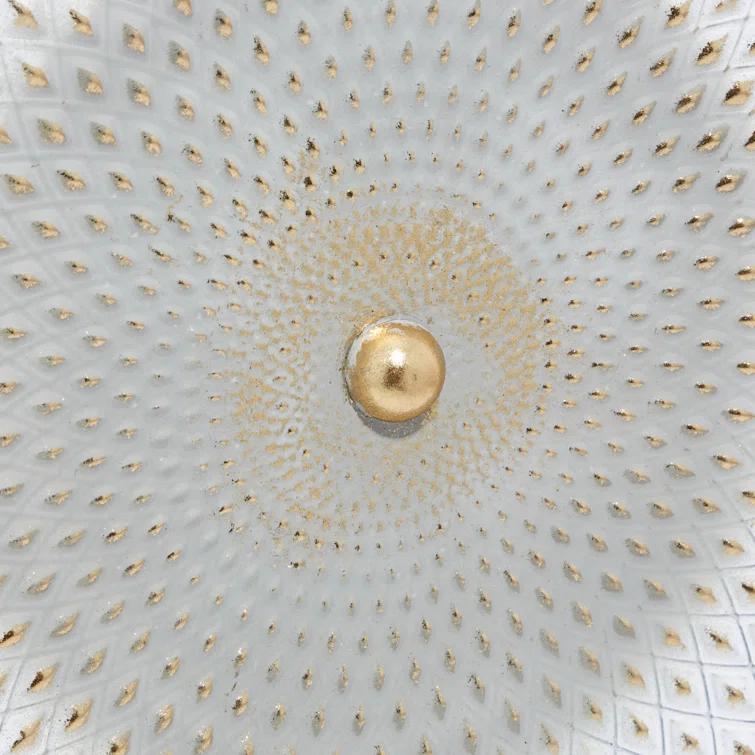 Dakota Fields Diahna Metal Geometric Decorative Gray Sculpture with Black Base