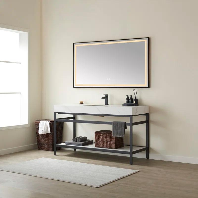 Vinnova 60'' Single Bathroom Vanity with Stone Top