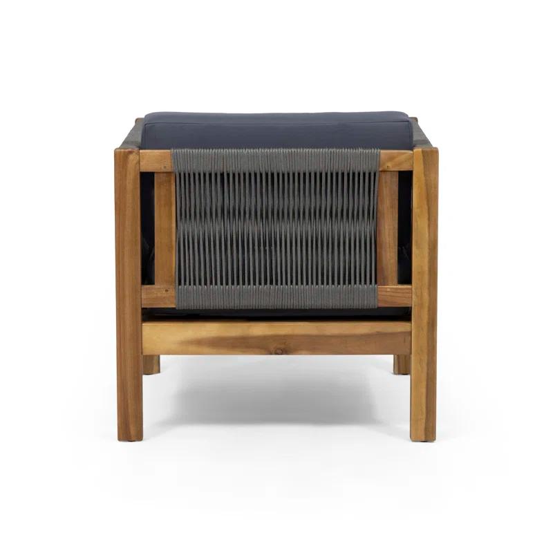 Hokku Designs Set of 2 Teak Club Chair, Elegant Acacia Wood Design with Rich Color and Timeless Style