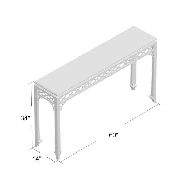 Theodore Alexander Althorp Living History 60'' Solid Wood Top Console Table