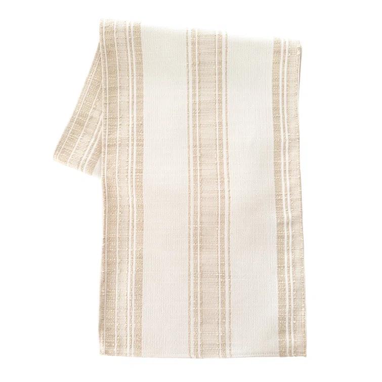 Anaya Beach Club Stripe Indigo Indoor Outdoor Table Runner