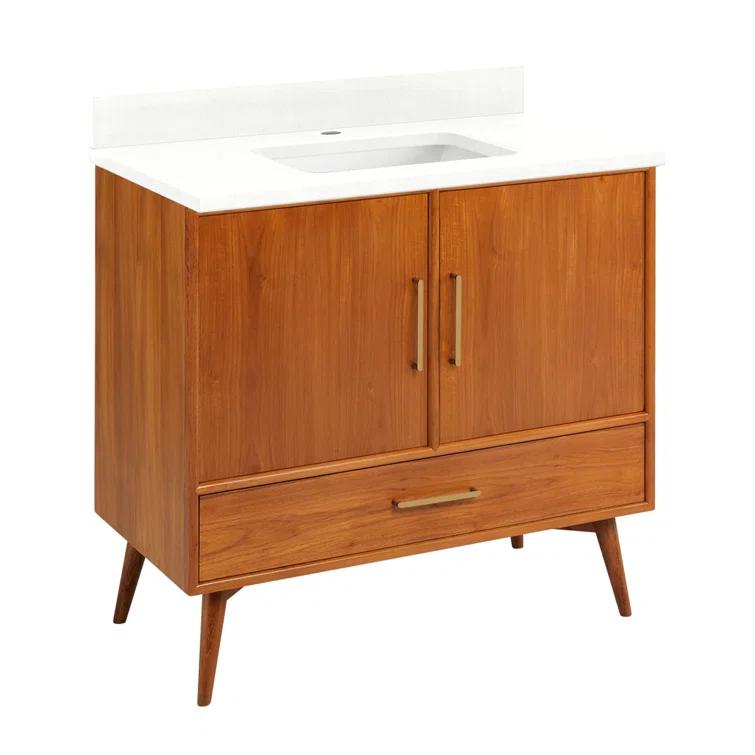 Signature Hardware 36" Novak Single Bathroom Vanity Set with Rectangular Undermount Sink