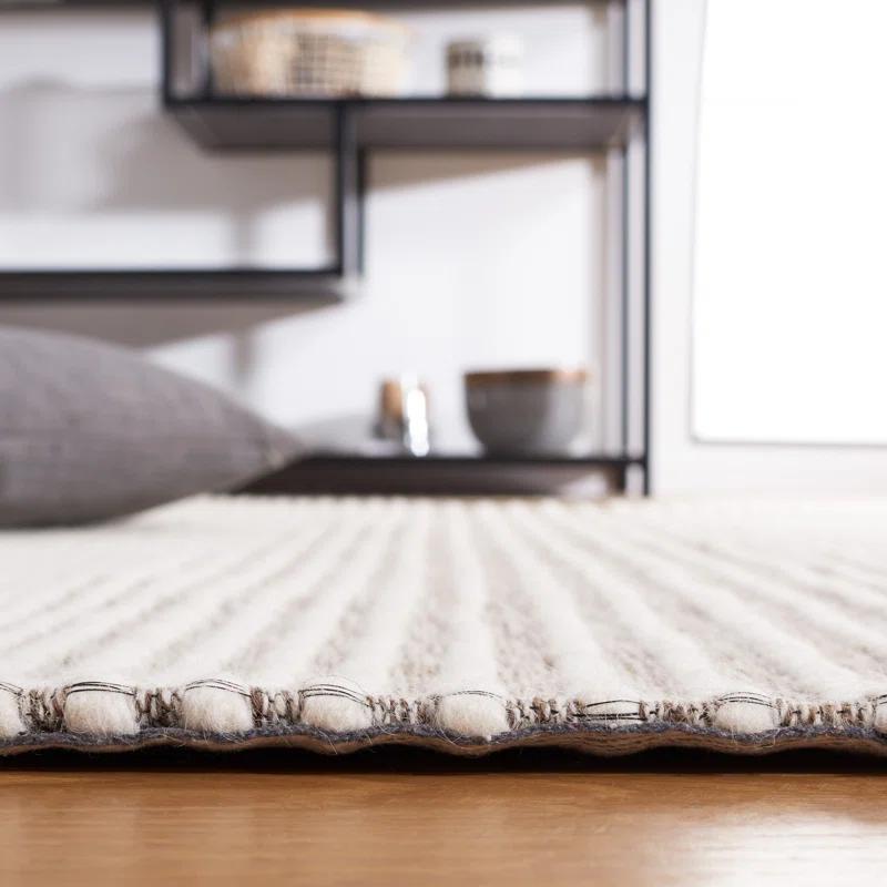 Safavieh Marbella Hand Woven Wool With Cotton Cloth Backing Striped Rug