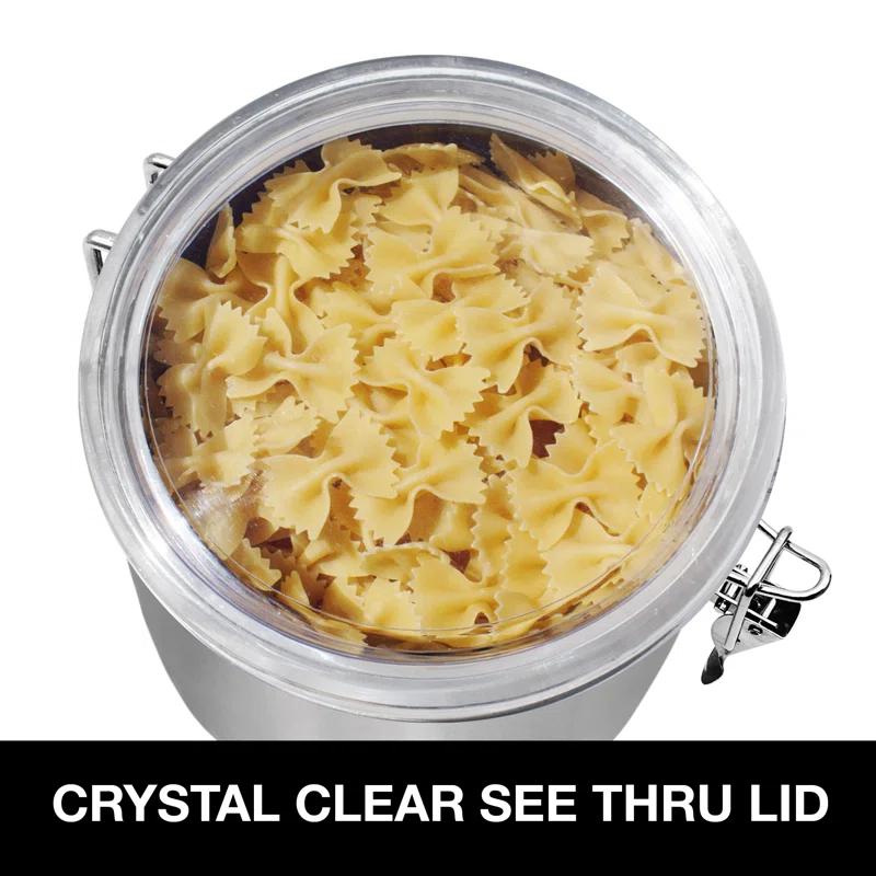 Stainless Steel Clamp Canister w/ Clear Lid