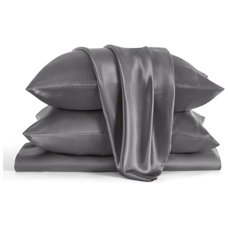 Bare Home Satin Sheet Set