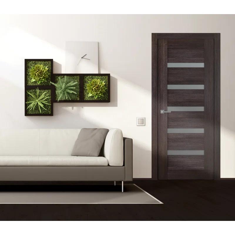 Belldinni Avon 07-04 Solid Manufactured Wood and Glass Paneled Prefinished Standard Door