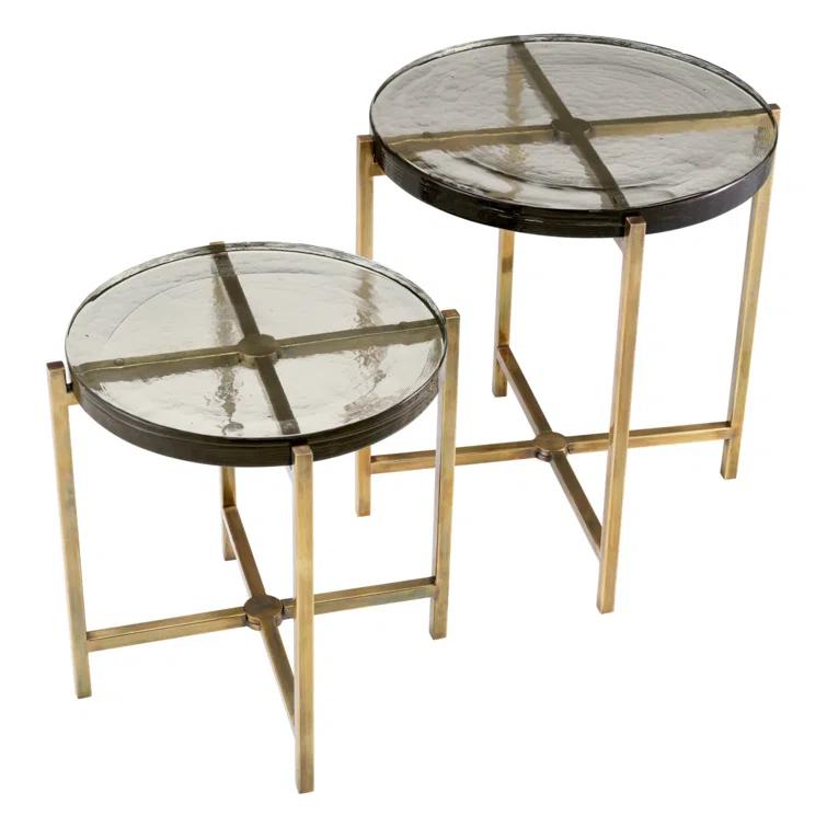 Eichholtz Haymann Glass Top Nesting Tables