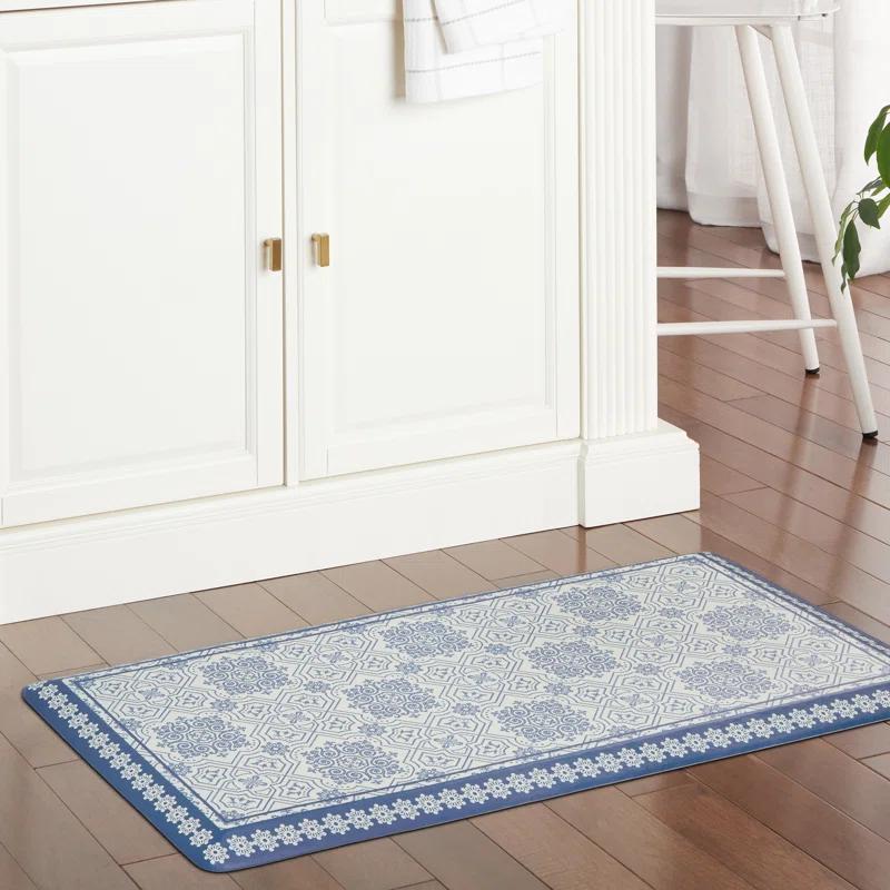Martha Stewart MARTHA STEWART Comfort Anti Fatigue Strie Medallion Kitchen Mat 19.6”x39”