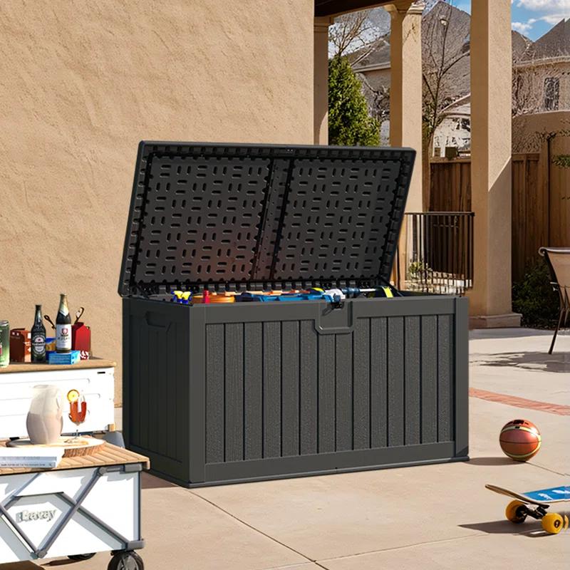 Patiowell 230 Gallons Water Resistant Resin Lockable Deck Box