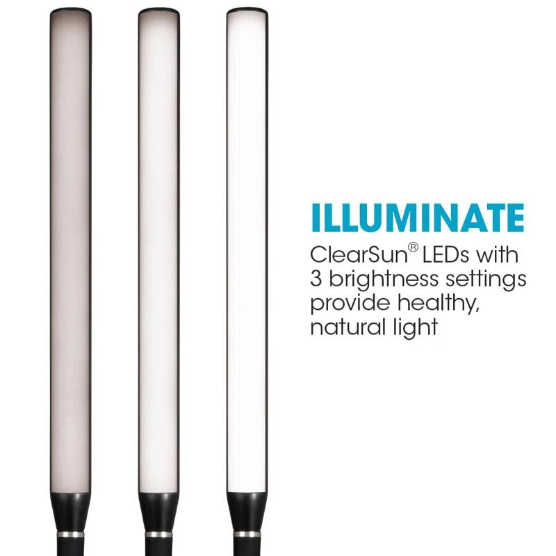 OttLite OttLite Strive LED Desk Lamp with USB, Flexible Neck, 3 Brightness Settings with Touch Controls