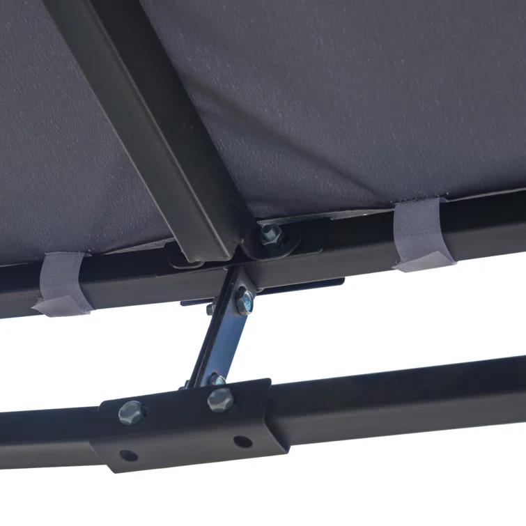 Outsunny Outsunny 10' x 10' Steel Outdoor Pergola Gazebo, Patio Canopy with Weather-Resistant Fabric and Drainage Holes