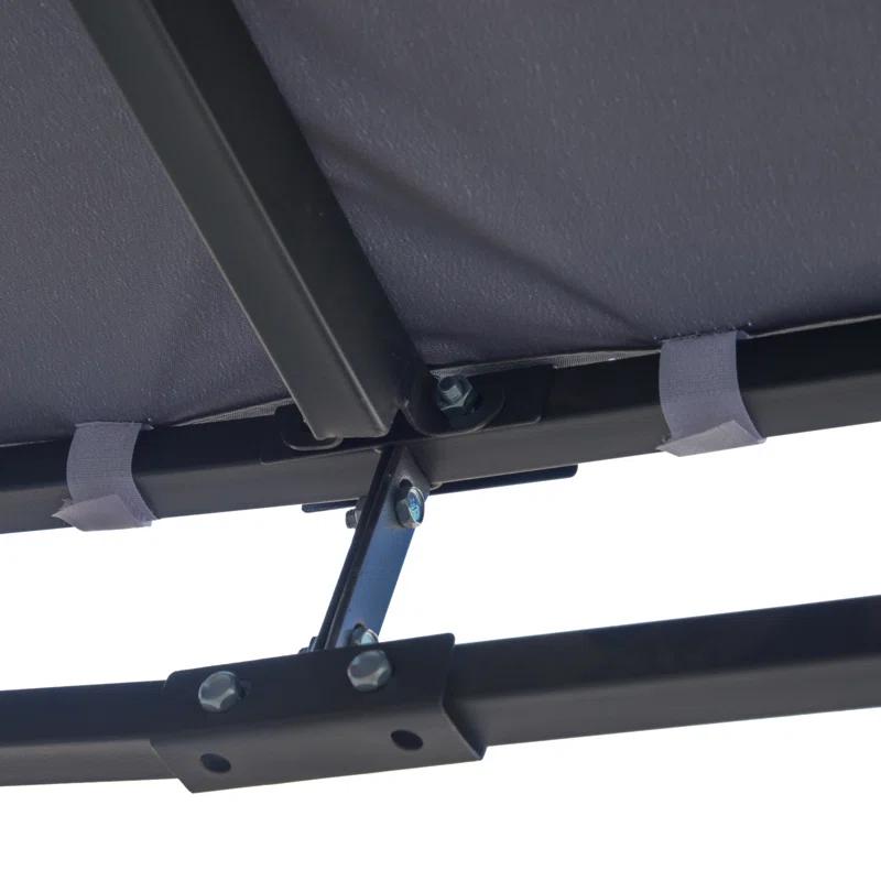 Outsunny Outsunny 10' x 10' Steel Outdoor Pergola Gazebo, Patio Canopy with Weather-Resistant Fabric and Drainage Holes