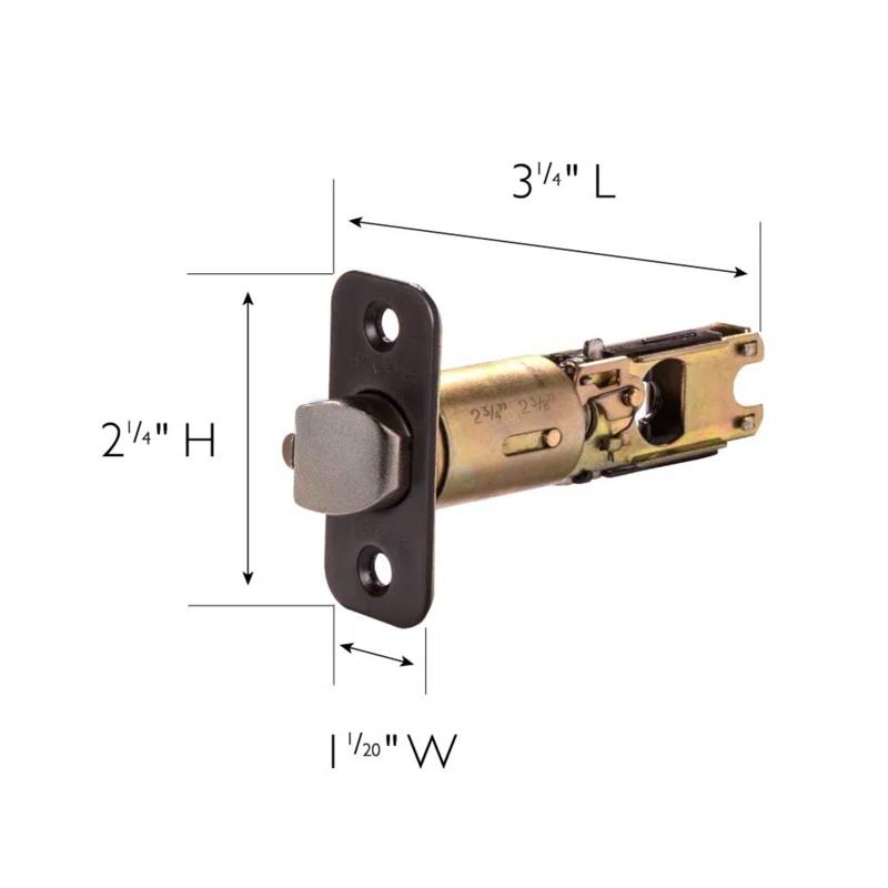 Symple Stuff 2-Way Adjustable Entry Round Corner Latch