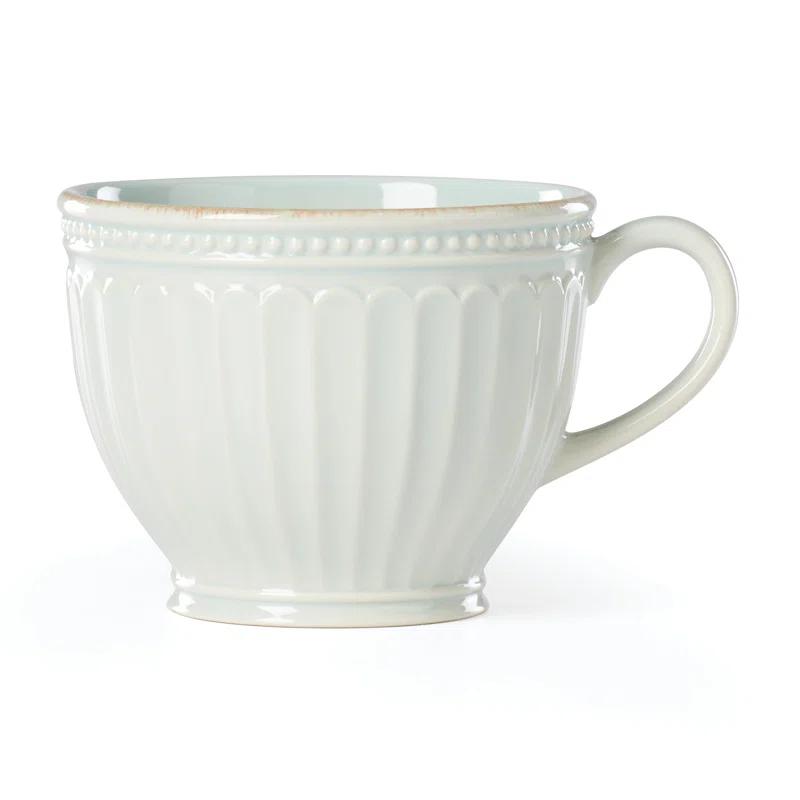 Lenox French Perle Groove Ice Blue Latte Mug