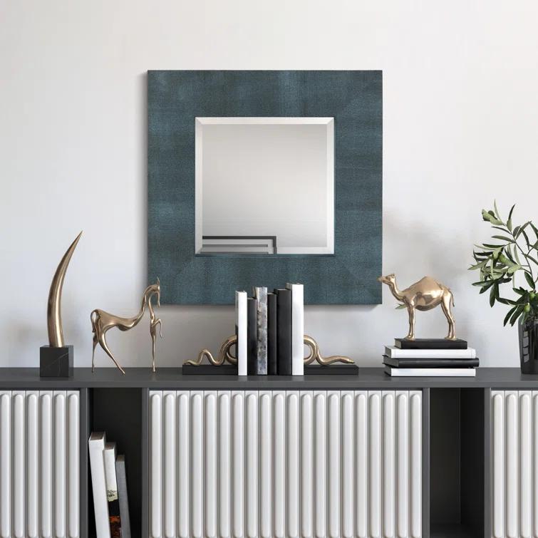 Empire Art Direct Square Leather Mirror