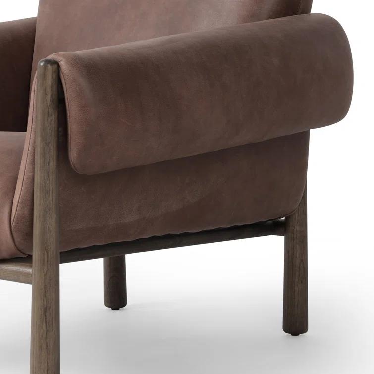 Palermo Cigar Brown Leather Accent Chair