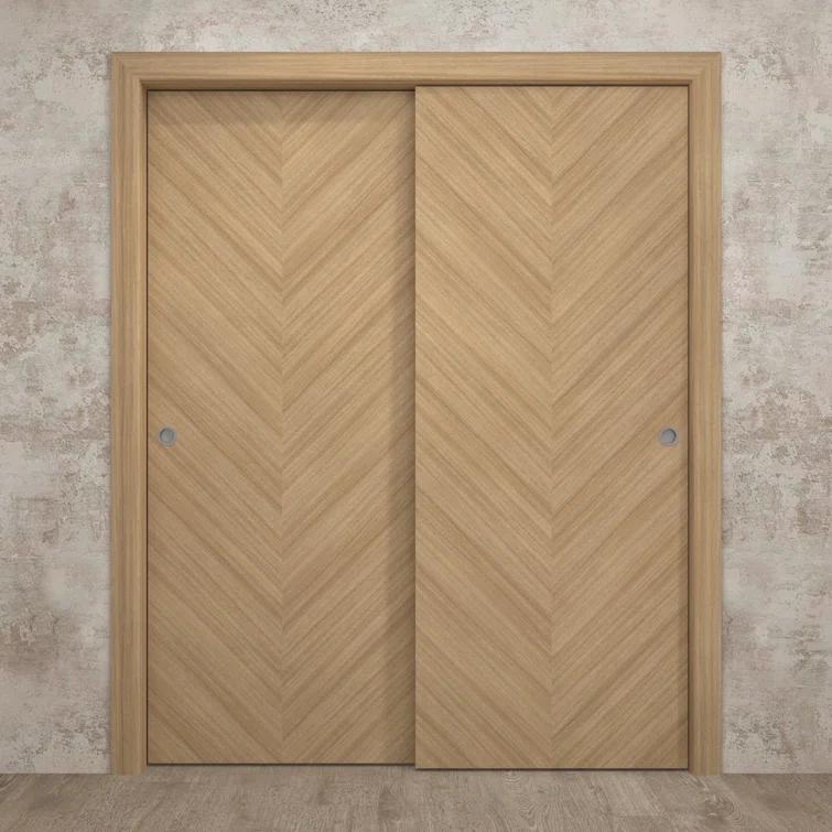 SARTODOORS Slab Door Panel | Ego 5005 | Wood Veneer Doors | Pocket Closet Sliding Barn