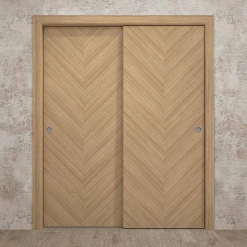 SARTODOORS Slab Door Panel | Ego 5005 | Wood Veneer Doors | Pocket Closet Sliding Barn