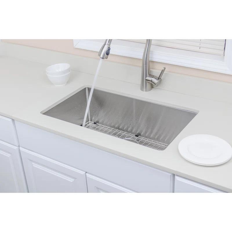 Wells Sinkware NCU3018-10-1 New Chef’s 30'' L Undermount Single Bowl Stainless Steel Kitchen Sink