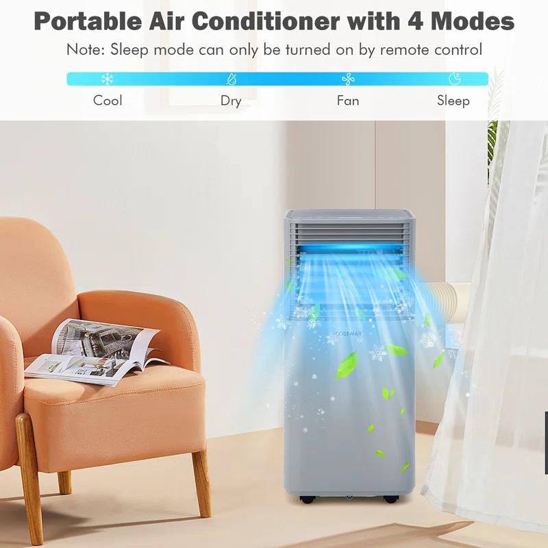 Costway 8000 BTU Portable Air Conditioner with Remote