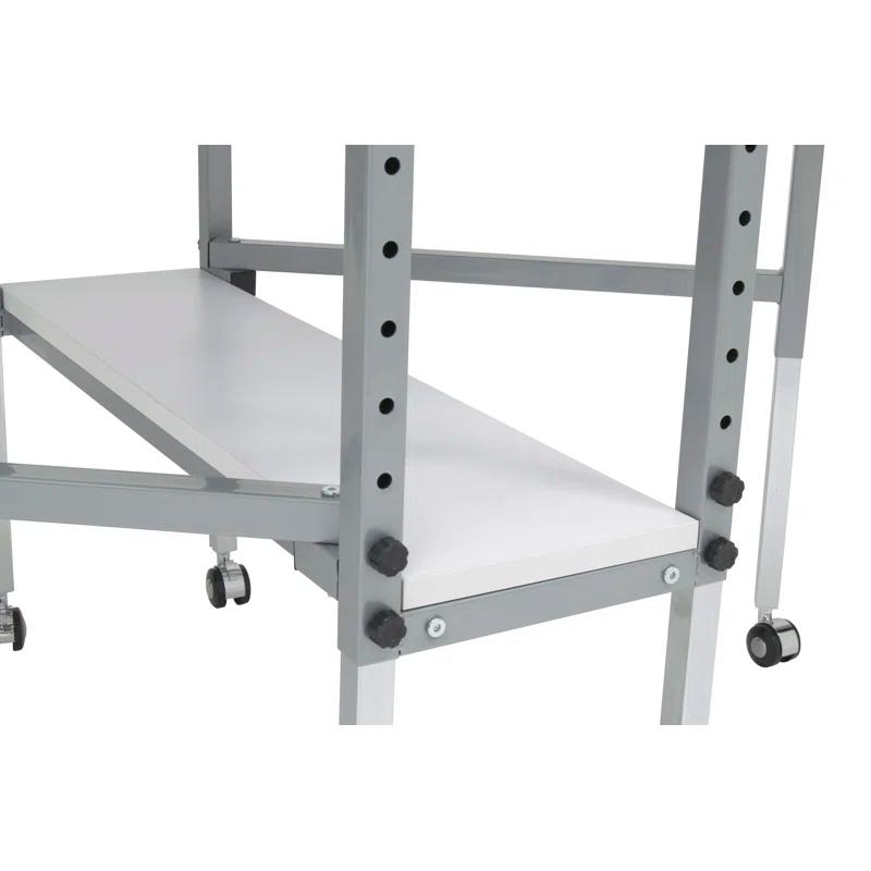 58.5'' x 36.75'' Foldable Sewing Table with Wheels