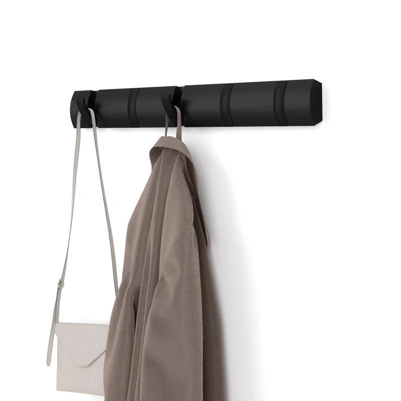 Umbra Flip Solid Wood Wall 5 - Hook Wall Mounted Coat Rack