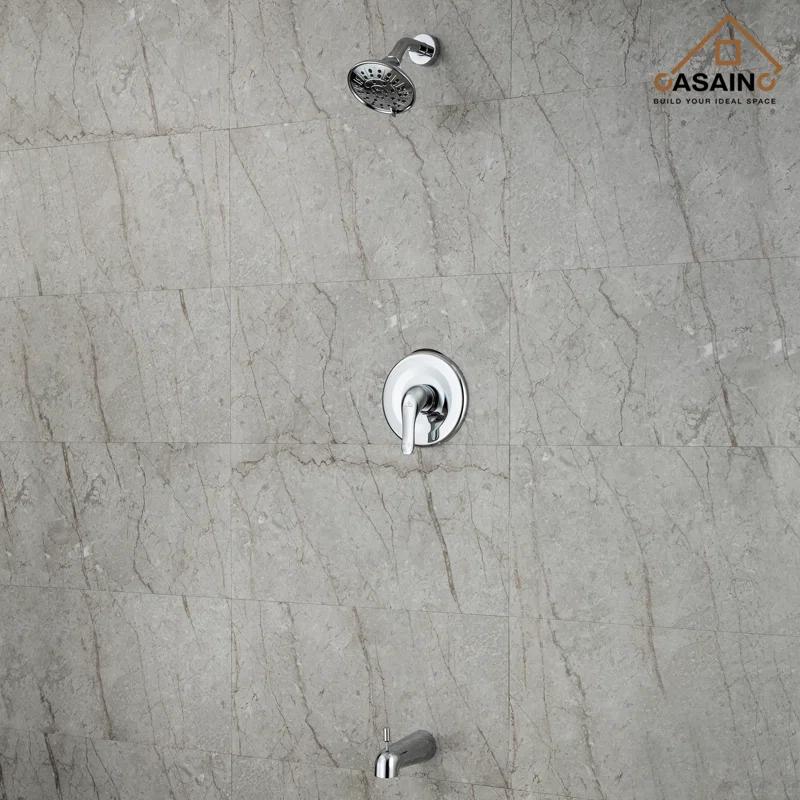 CASAINC HM-B202-SQ-CP All-In-One Kit with Rough in-Valve