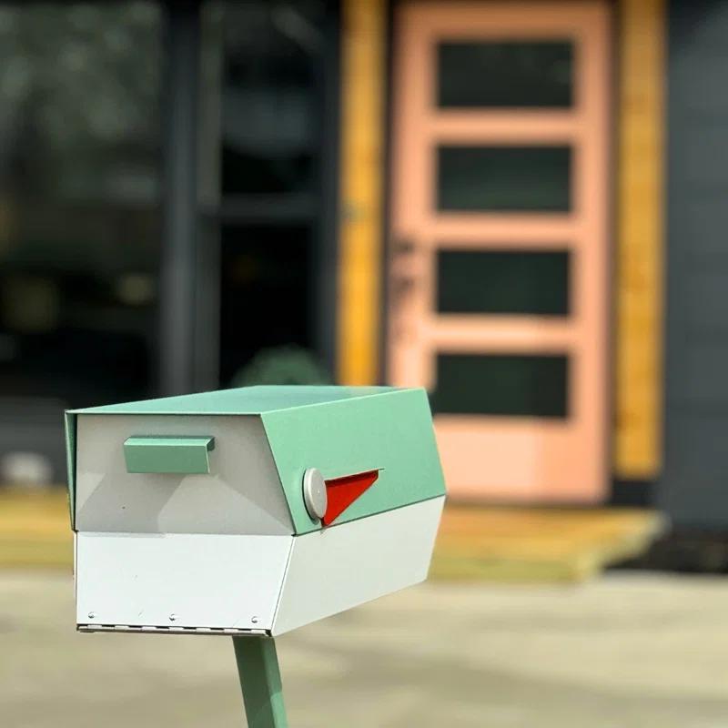 Modern Post Mounted Mailbox
