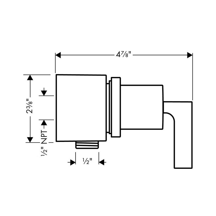 AXOR Citterio Fix Fit Wall Outlet with Lever Handle 39882001
