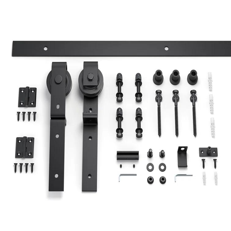 IsLife K Style Finished Solid Wood Bi-Fold Double Barn Door With Hardware Kit -Assembly Needed