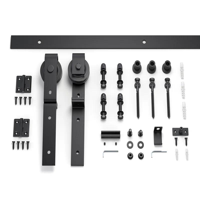 IsLife K Style Finished Solid Wood Bi-Fold Double Barn Door With Hardware Kit -Assembly Needed