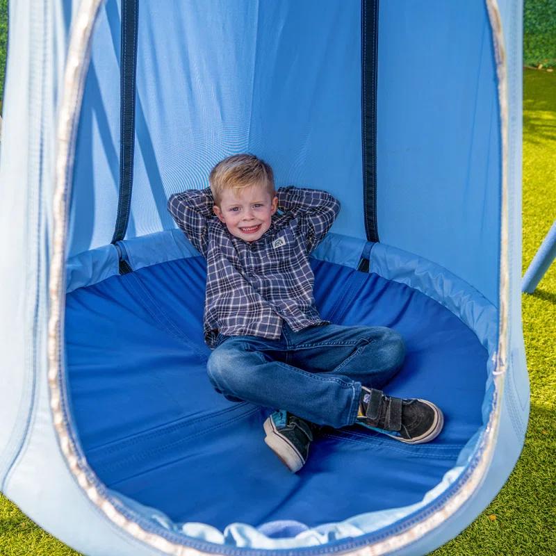 Sportspower Sportspower Shooting Star Metal Swing Set with Lifetime Warranty on 5' Double Wall Slide